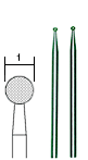 PROXXON DIAMANTERET SLIBESTIFT KUGLEFORM Ø1,0 MM 2 STK